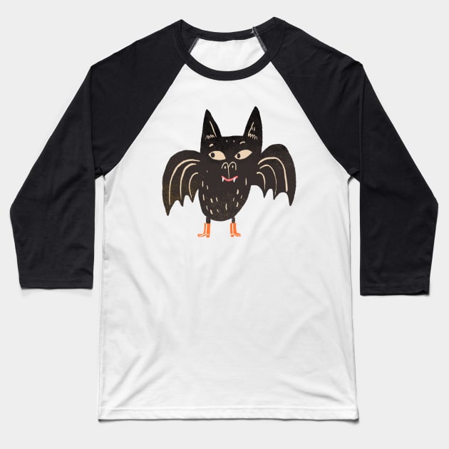 Batcat Baseball T-Shirt by Serpentschron